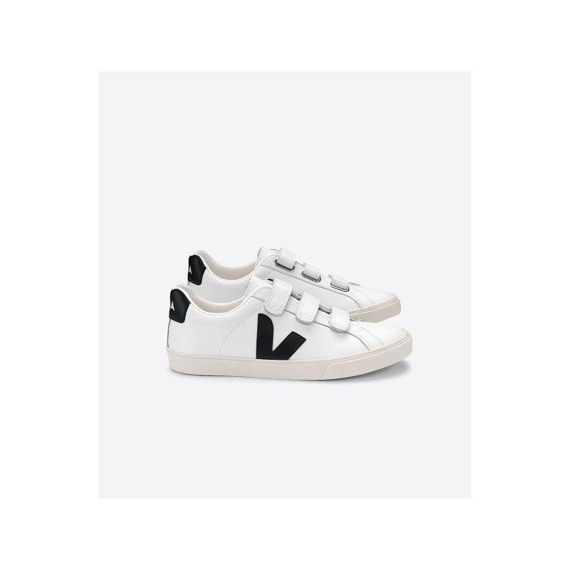 Zapatillas Veja Hombre Madrid - Esplar Tenis Blancas Negras Cuero ES94603